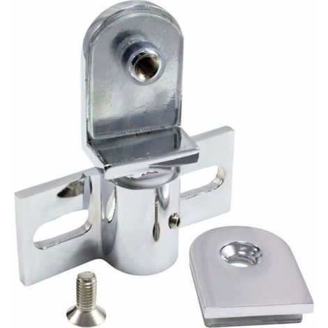 Charnière pivot de porte de douche en verre – Cuivre chrome poli – Largeur 75mm – Hauteur 76,4mm – Charge max 45kg – Instal (1/5)