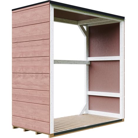 Holzschuppen für den Außenbereich 1,14 m² - 75 x 153 x H159 cm - TIMBELA M980-1-REDWOOD RED (1/5)