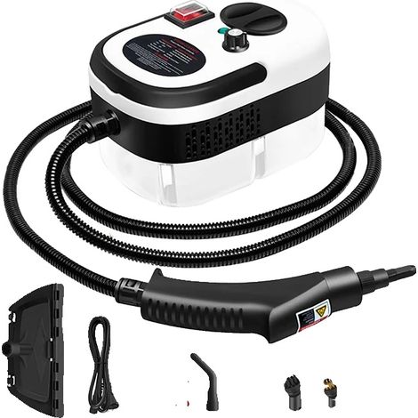 Nettoyeur à vapeur portatif, puissance de 2500W, capacité du réservoir de 1,2L, pression de 3BAR, température de 221°F, 6 niveaux de vapeur réglables (1/5)