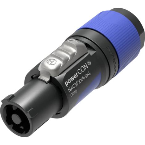 Neutrik NAC3FXXA-W-L Connettore di alimentazione powerCON Presa dritta Tot poli: 2 + PE 16 A Blu 1 pz.