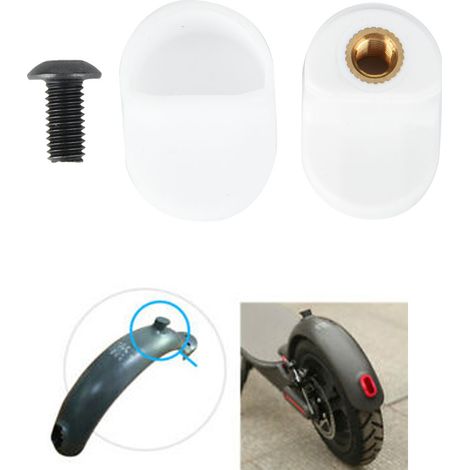 Robuster Hinterradkotflügelhaken & Silikongelhülle für Xiaomi M365 Elektroroller, Weiß (1/5)