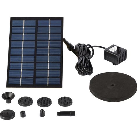 Fontaine solaire, fontaine flottante pour piscine extérieure, mini-pompe à eau pour jardin ou cour, jet d'eau miniature 7V 2,5W split (1/5)
