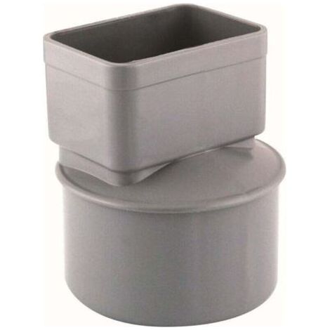 Raccord / Manchon PVC Ø 100 pour descente gouttiere Aluminium 82 x 56 mm (1/5)