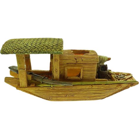 Bateau Pagode model 1 S, 14 x 5 x 6 cm, décoration aquarium - animallparadise (1/5)