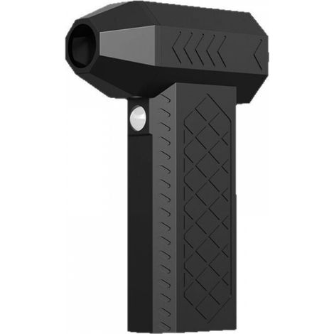 Mini ventilateur noir, 220 x 85 x 130 mm, idéal pour le camping et les activités de plein air. Ventilateur portatif et puissant à flux d'air rapide. (1/5)