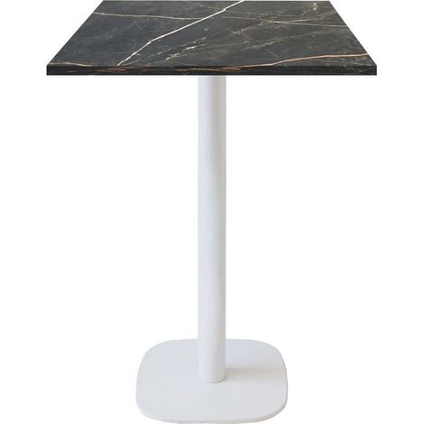 Mange-debout 60 x 60 cm - modèle Round pied blanc marbre samas