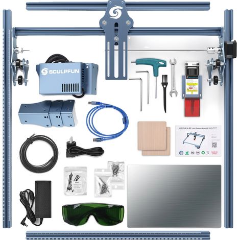 Graveur Laser, Précision de 0,06 mm, Prend en Charge LaserGRBL et LightBurn, SCULPFUN S9 Pro, UE (1/2)