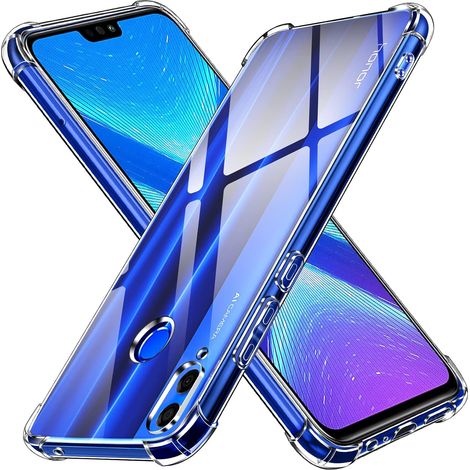 Coque pour Honor 8X, Ultra Transparent Étui de Protection en Silicone Antichoc avec Coins Renforcés, Clair Mince Souple TPU Bumper Housse (1/5)
