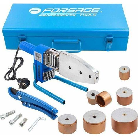 Soldadora de tubos de PVC Forsage 1000W - Herramienta para soldar tubos de 20 a 63mm, con control de temperatura y diseño ergonómico