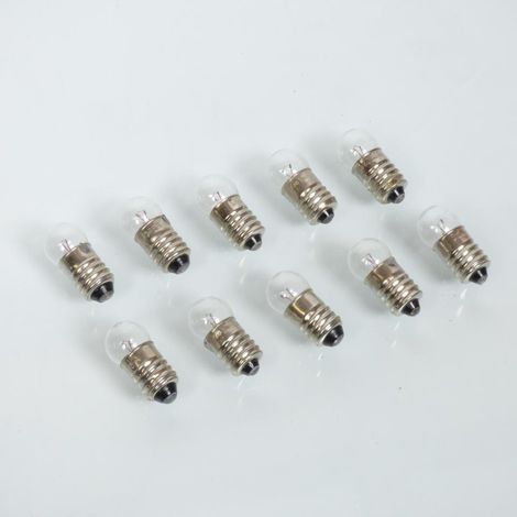 Boite de 10 petites ampoules à vis E10 2.5V 300mA 0.75W pour (1/2)
