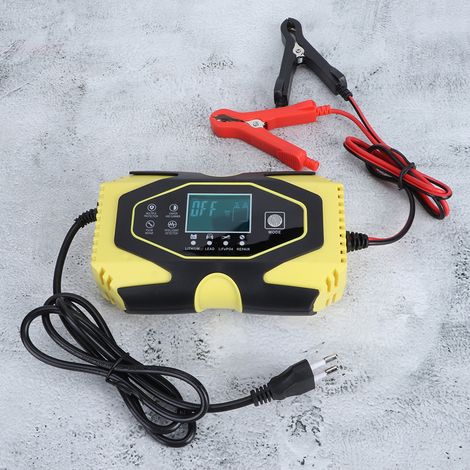 Chargeur rapide AGM 12 V 6 A / 24 V 3 A pour réparation de batteries de moto et de voiture, 100 V-240 V, prise UE (1/5)