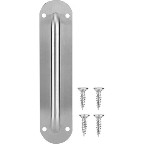 Poignée de porte d'accès à pousser et à tirer en acier inoxydable (ovale 280 x 65 mm) (1/5)