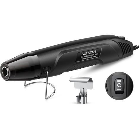 Mini Décapeur Thermique 350 W, 260℃/450℃, Pistolet à Air Chaud à Double Température avec Protection Contre les Surcharges, Buse Réflectrice et Câble 1,5m pour Artisanat, gaufrage, Bricolage (1/5)