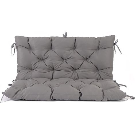 Ambientehome by Meerweh HANKO Cuscino per panca da giardino, Con schienale alto, 2 posti, Grigio Chiaro, 100 x 98 x 8 cm (1/5)