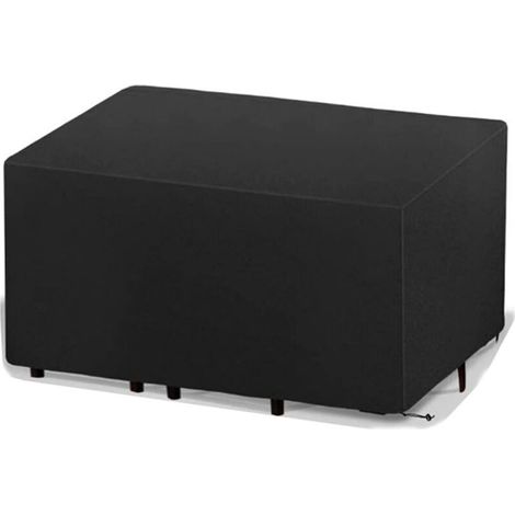 Funda protectora para muebles de jardín de ratán, funda protectora grande para mesa de exterior, impermeable y duradera, Oxford, 242 x 162 x 100 cm -Crezuo