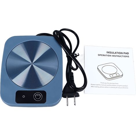 Electric Mug Warmer Smart Cup Warmer 55℃ Constant Temperature Thermostat Coaster for Coffee Tea US Plug 110V Blue (1/5)