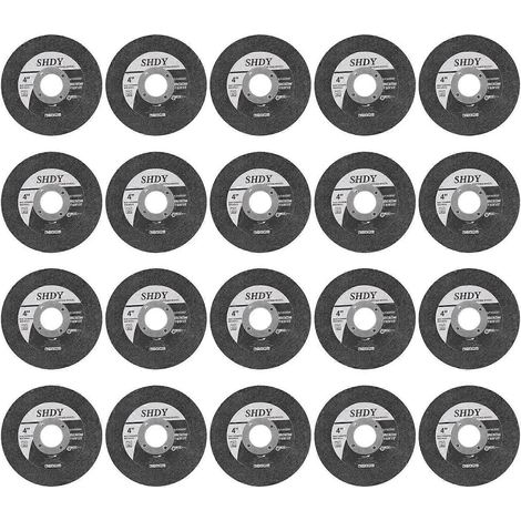 20 meules en carbure de silicium pour la découpe et le polissage de la fibre de verre et de l'acier inoxydable, diamètre 100 mm (1/4)