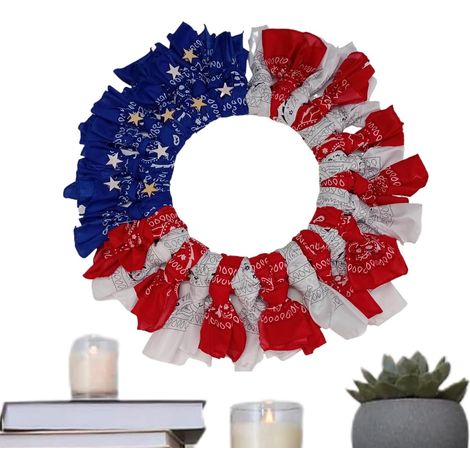 Couronne du Patriotic Memorial Day - Couronnes du 4 Juillet - Jour de (1/5)