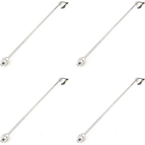 Lot de 4 capteurs de niveau d'eau en acier inoxydable de 50 cm avec interrupteur à flotteur vertical (1/3)