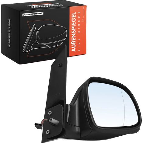 Miroir extérieur, plastique, taille standard, compatible avec Mercedes-Benz Vito/Mixto W639, fonctionnement électrique, couleur noire (1/5)
