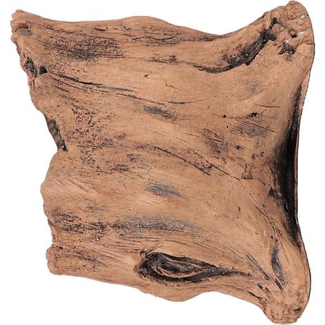 Pot de fleurs en béton brun clair avec motif de souche imitation, compatible avec le jardinage (1/5)