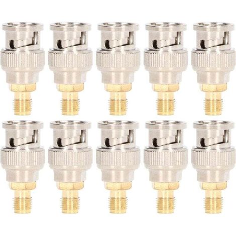 Kit de conversion d'instruments, 10 pièces, adaptateur coaxial RF, connecteur SMA femelle vers BNC mâle (1/4)
