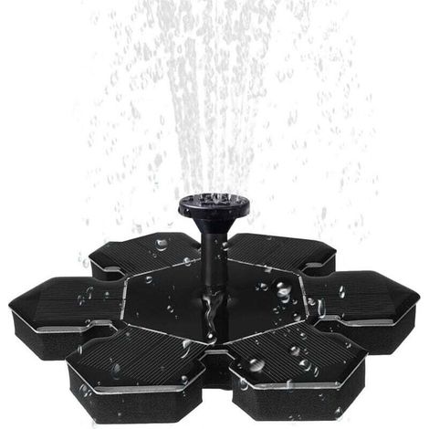 Fontana solare, abbeveratoio per uccelli, fontana floreale, pompa dell'acqua solare, fontana da giardino, decorazione da giardino -Crezuo
