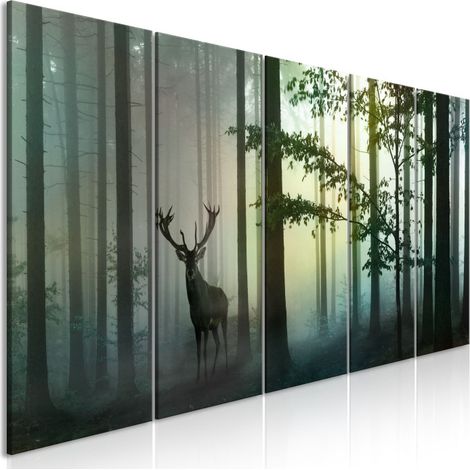 Tableau Imprimé 5 Panneaux "Morning Narrow Green" 90 x 225 cm (1/2)