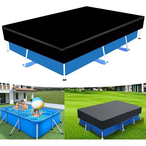 Bâche De Piscine Rectangulaire, 221 X 150 Cm Bâche Solaire pour Piscin, Bâche Pliable pour Piscin Hors Sol, Anti-poussière Imperméable, Durable pour Piscine À Cadre Rectangulaire (1/5)
