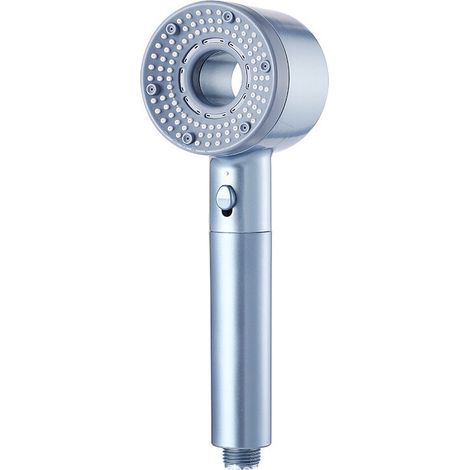 Double Booster Shower Head, Handheld Shower with Five-Speed Shower Filter, Light Blue