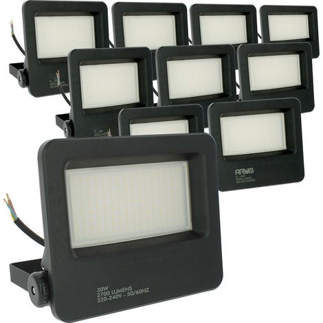 Lote de 10 reflectores LED para exteriores 30W Brillo fuerte STRONG P65  Température de Couleur: Blanc neutre 4000K (1/5)