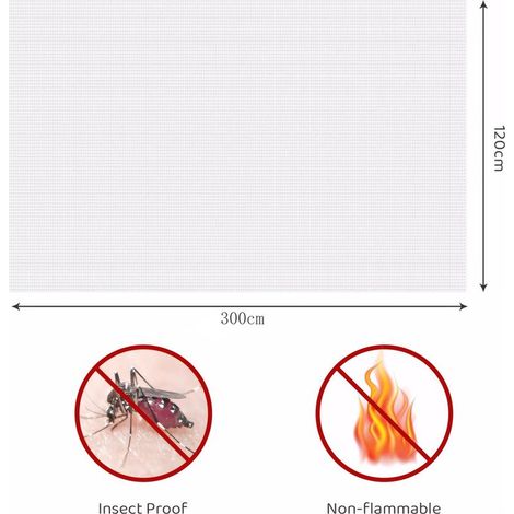 Verstellbares, aufrollbares Moskitonetz für Fenster – 300 x 120 cm (1/5)