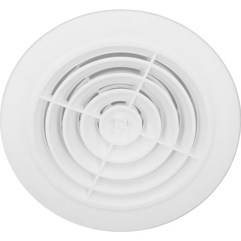 Plaque d'aération ronde rotative réglable remplacement bouche d'extraction air PP ABS pour salle de bain cuisine 15 cm (1/5)