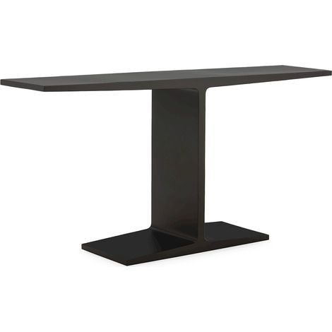 console design en métal noir style contemporain élégant - noir mat profond (1/3)