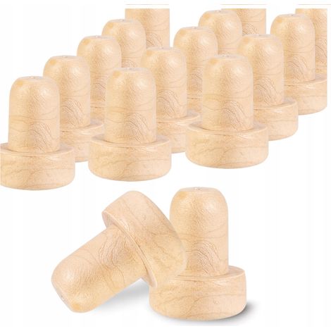 100 tapones sintéticos tipo champiñón de 12 mm para botellas de zumo y vino.