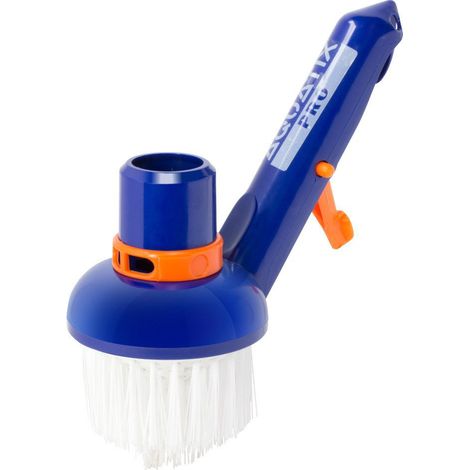 Brosse coudée pour piscine, 3 cm, pour les parois, le fond, les marches et le carrelage, utilisation manuelle dans les spas, bassins, fontaines et baignoires-AquaForge (1/4)