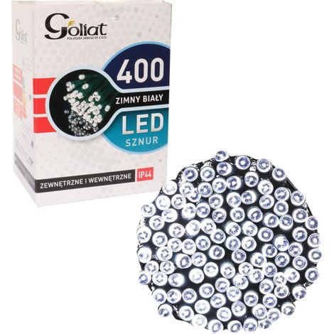Luci natalizie da esterno per albero di Natale, 400 LED, luce bianca fredda, lunghezza 19,95 m + cavo 1,5 m, alimentazione di rete IP44 (1/5)