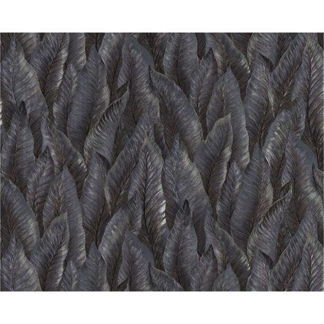 Embossed wallpaper wall EDEM 420ST29 hot embossed non-woven wallpaper slightly textured with nature-inspired pattern glittering anthracite brown silver bronze 10.65 m2 (114 ft2) (1/5)