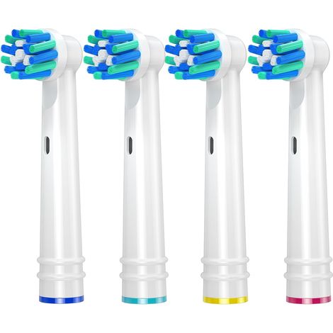 Cross Action Toothbrush Heads Compatible with Oral B, Replacement Brush Head for Oral B, Replacement Brushes for Professional Care Vitality Pro Smart Genius Series, 4 Pcs (1/5)