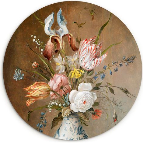 EL CUADRO Naturaleza muerta con flores - Balthasar van der Ast - Pintura Cuadros Decorativos 30x30 (1/5)