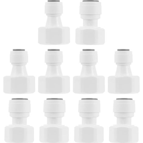 eur pour Purificateur D'eau Pom Blanc, Lot de 10, Raccords Formats 1/2 à 1/4 et 1/4 à 3/8, Usage Eau Potable, pour Filtre et Système Professionnel (1/5)