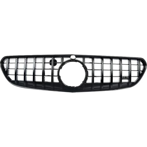 Rejilla del parachoques delantero, compatible con C217 Coupé / A217 Cabriolet, diseño estilo GT R, negro brillante. (1/2)