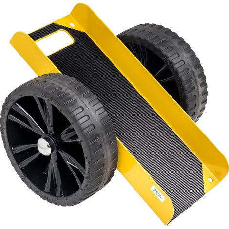 Kongamek Plattenwagen pulverbeschichtet in gelb 490x380x260mm Unplattbare Bereifung
