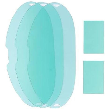 Ensemble de Lentilles de Rechange pour Plaque de Protection Transparente pour Casque de Soudage avec écrans Extérieurs Circulaires 3PCS et écrans Intérieurs 2PCS, Résistance à la Compression Lentille (1/5)