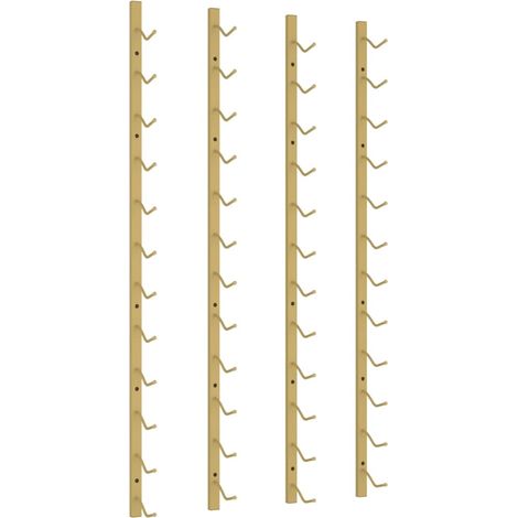 Casier à vin mural pour 12 bouteilles 2 pcs Doré Fer CFW816205 (1/5)