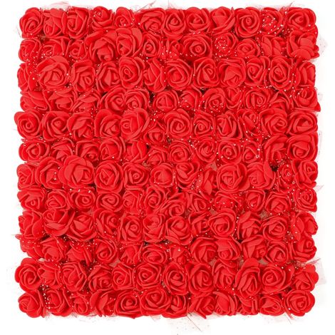 Fleurs artificielles rouges, 144 mini roses artificielles, petites roses artificielles pour mariage, pinces à cheveux, bandeaux, accessoires, Make B-AquaForge (1/4)
