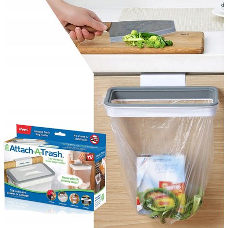 CONTENEDOR DE BASURA DE COCINA 3 EN 1 PARA BOLSAS Y BASURA, COLOR GRIS (1/5)