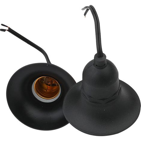 Douille Ampoule E27 Étanche Cordon 2pcs en Plastique et Métal, Douille à Fil Anti-âge Professionnelle pour Éclairage Résidentiel et Commercial (1/5)