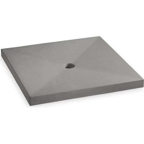 Plato de Ducha de Hormigón 80x80 - Antideslizante para Exterior - 80 × 80 × 3,5 × 6 cm - Unidad - Gris (1/2)