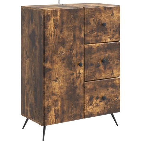 Sideboard Geräucherte Eiche 66 x 34,5 x 90 cm Holzwerkstoff vidaXL